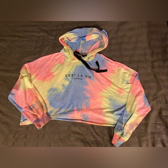 SHEIN Curve Tie Dye Cropped Hoodie size 4X - Picture 5 of 6